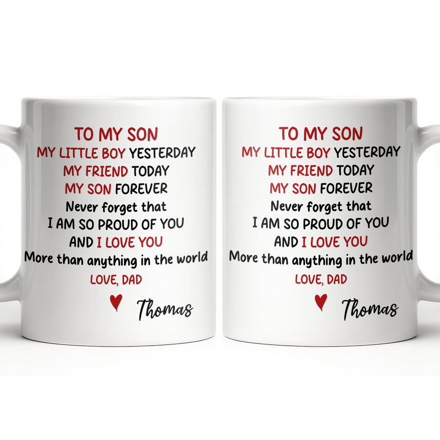 To My Son – Personalized Custom Name Mug - Personalized White Mug - MUG_SON1 - MK 1