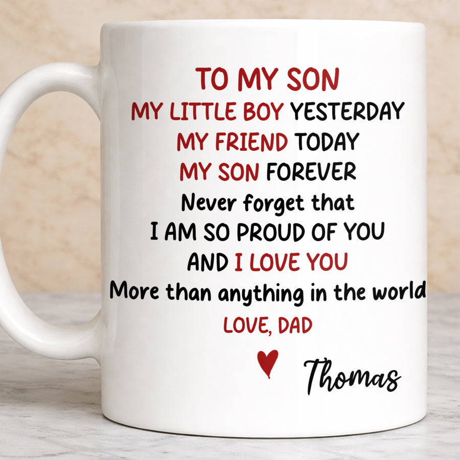 To My Son – Personalized Custom Name Mug - Personalized White Mug - MUG_SON1 - MK preview 11oz 1 m t Y