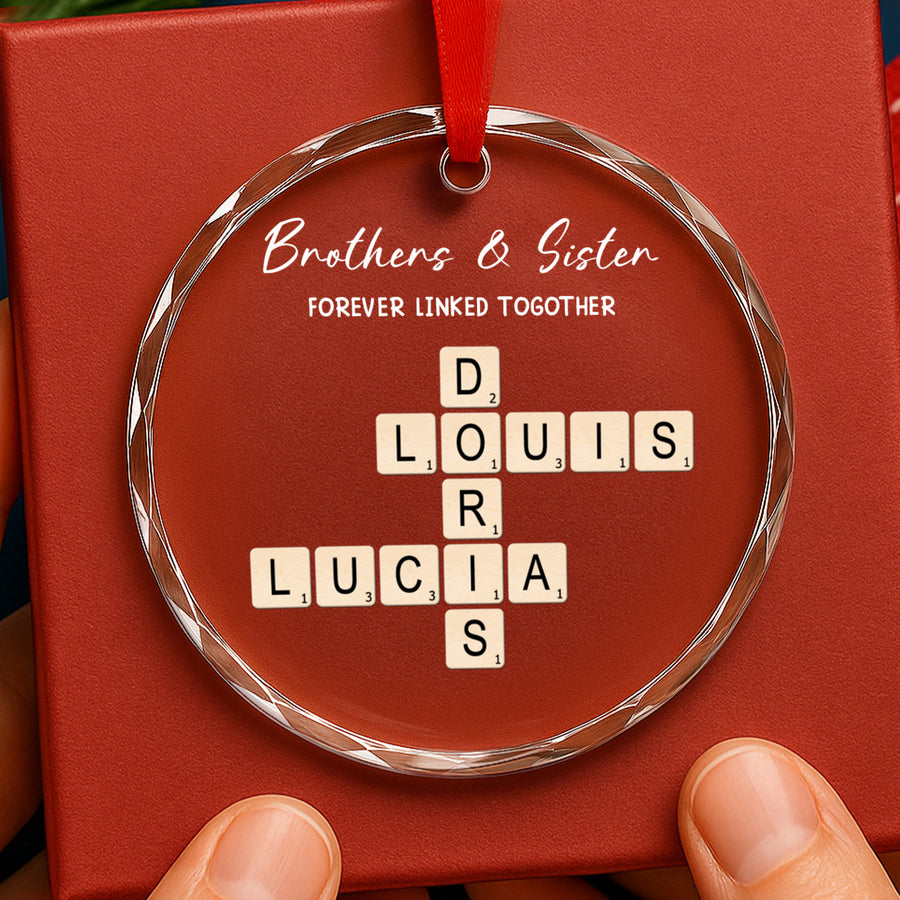 Our Family Roots Hold Us Together - Custom Personalized Glass Ornament - INK_6