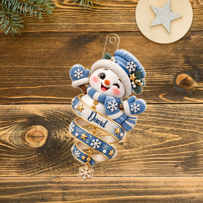 Cute Snowman Grandkids - Custom Acrylic Ornament - CAO_XMAS12 3