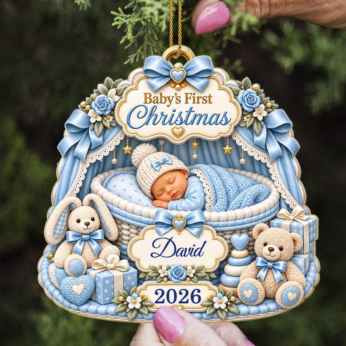 Baby’s First Christmas - Custom Acrylic Ornament - CAO_XMAS13 2
