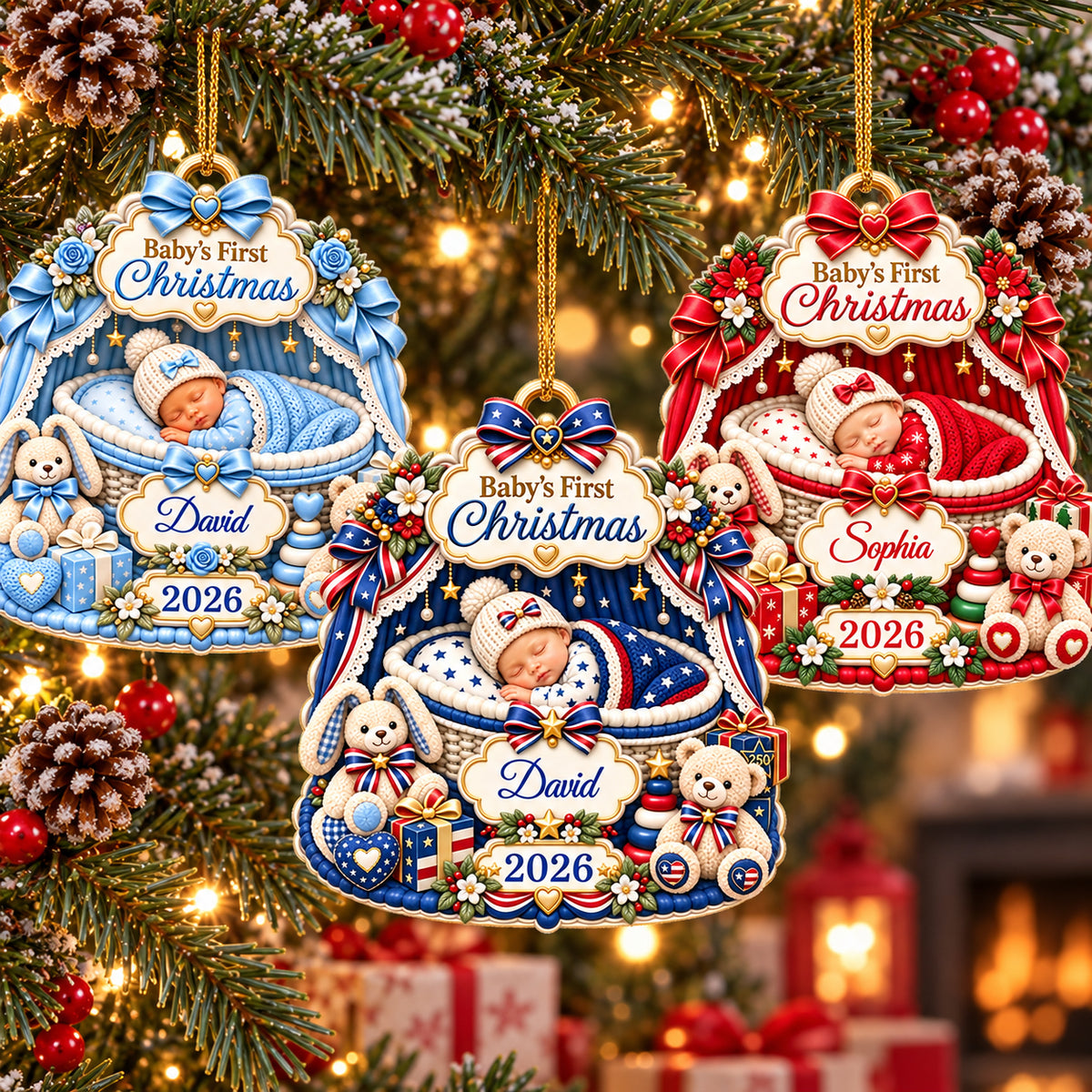 Baby’s First Christmas - Custom Acrylic Ornament - CAO_XMAS13 5