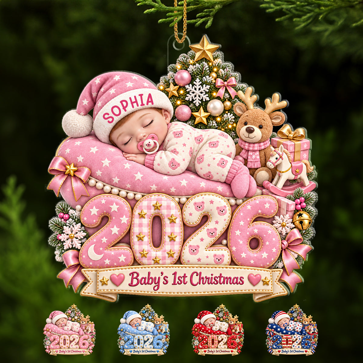 Little Star’s First Christmas - Custom Acrylic Ornament - CAO_XMAS14 1