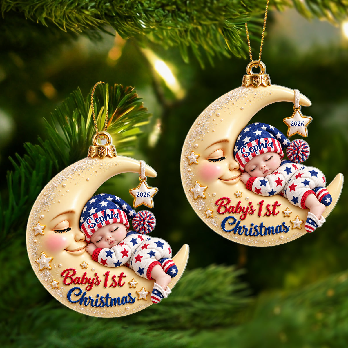 My Little Christmas Moon - Custom Acrylic Ornament - CAO_XMAS16 5