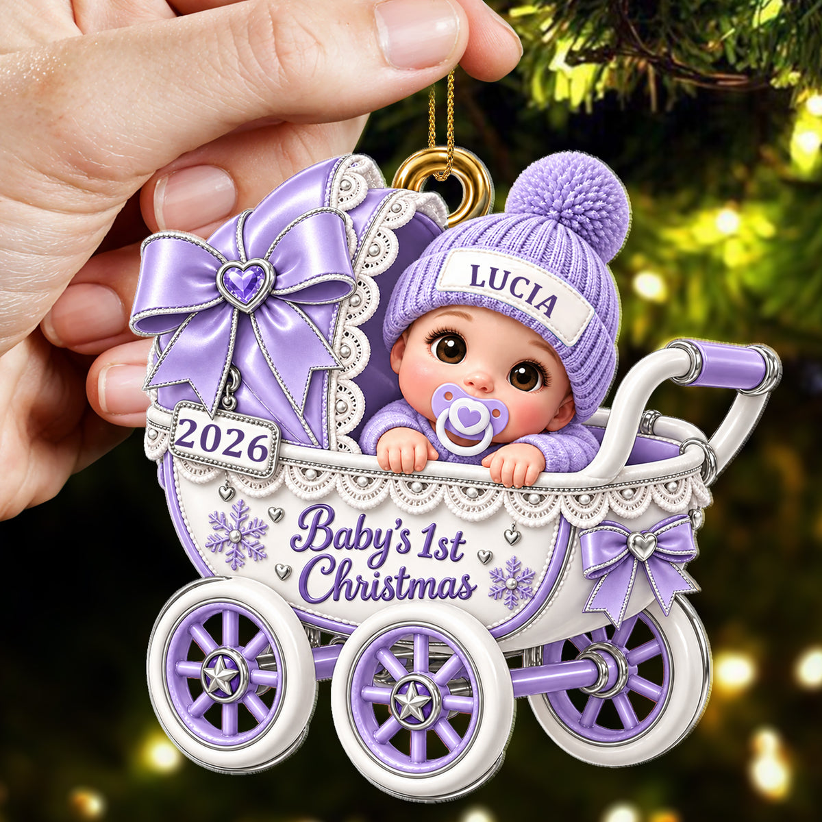 Baby’s First Christmas - Custom Acrylic Ornament - CAO_XMAS6 4