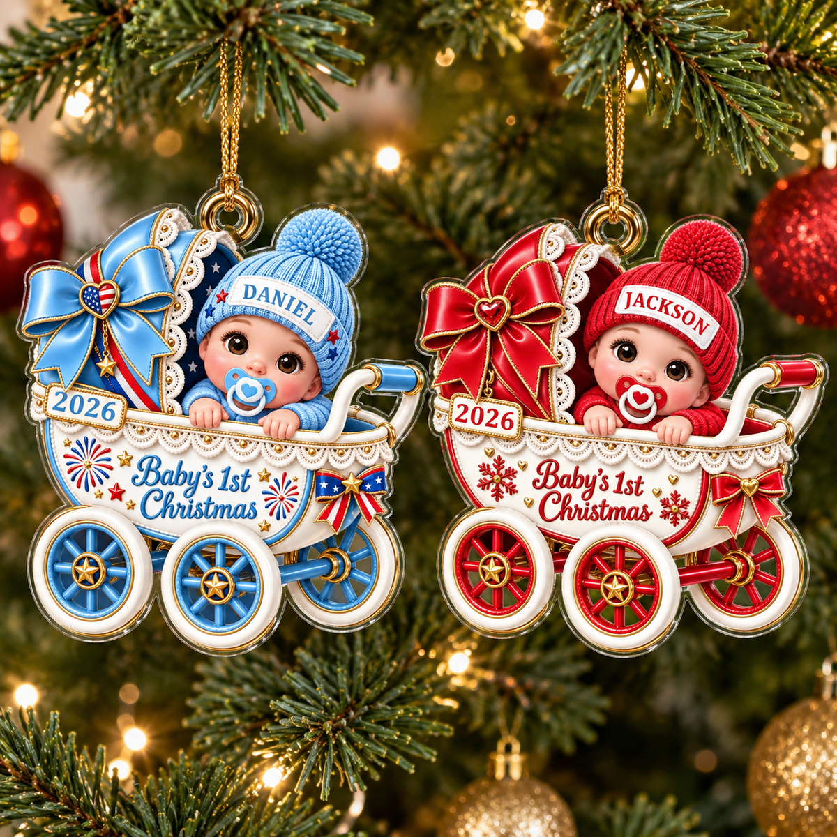 Baby’s First Christmas - Custom Acrylic Ornament - CAO_XMAS6 5