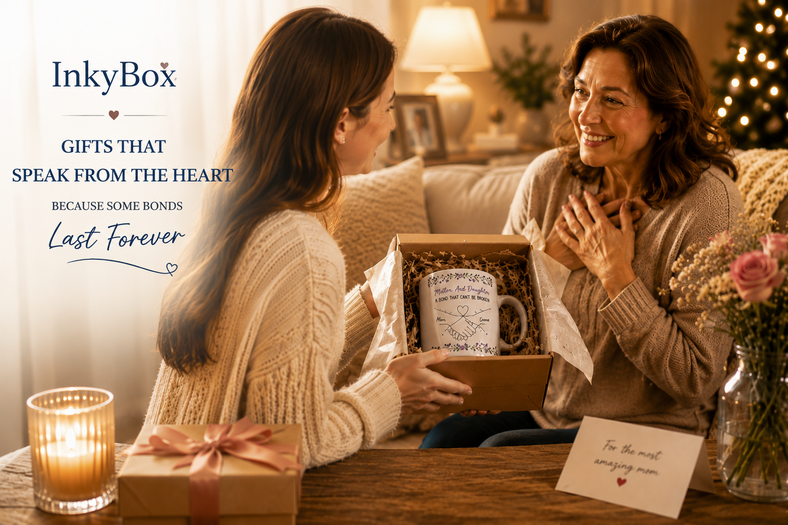 A personalized InkyBox gift carefully prepared for delivery