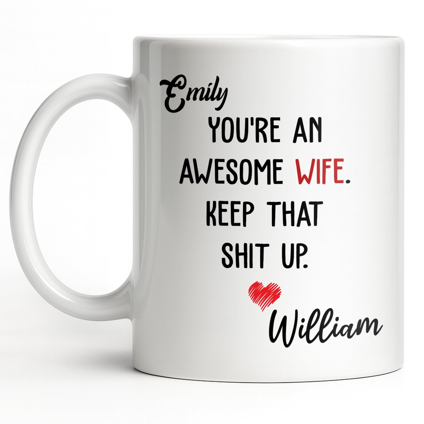 You’re An Awesome Wife - Personalized White Mug - INK_0051