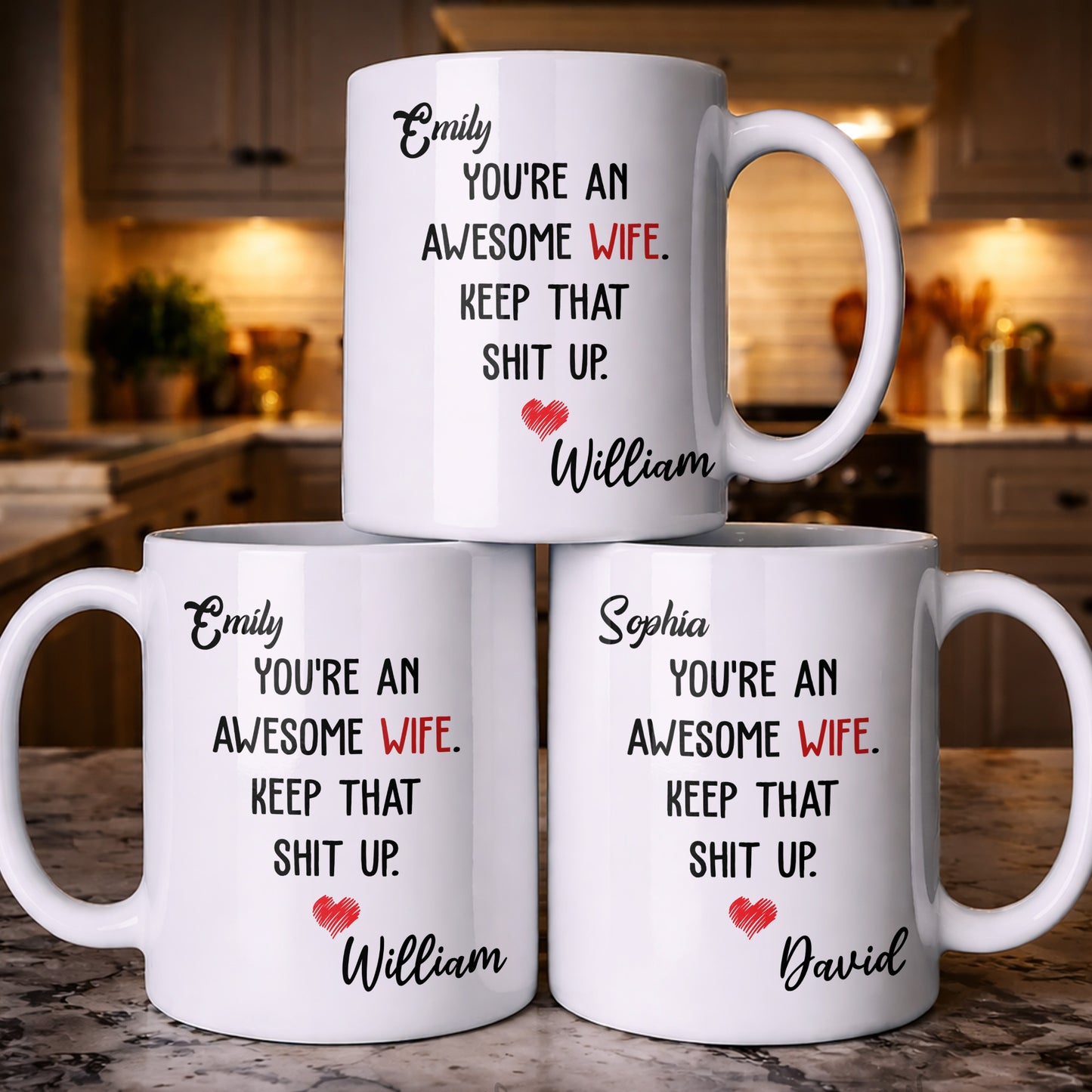 You’re An Awesome Wife - Personalized White Mug - INK_0051
