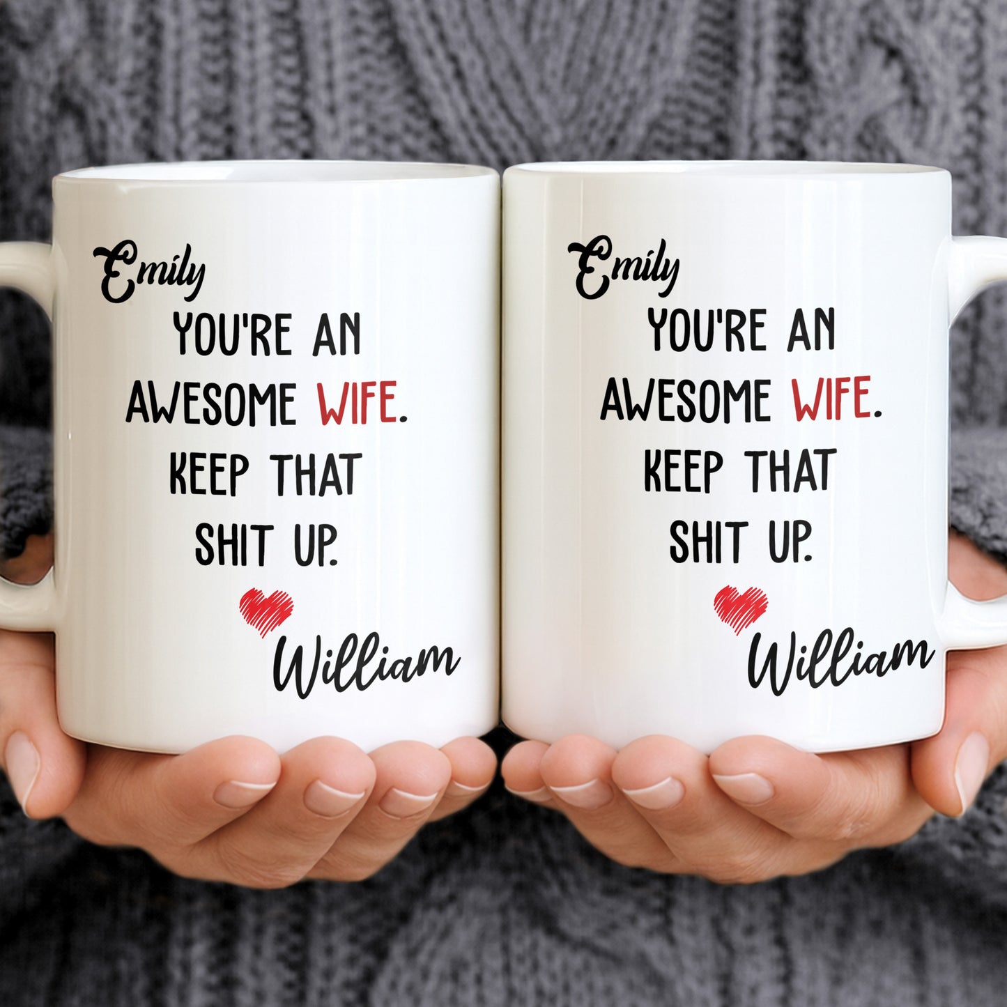 You’re An Awesome Wife - Personalized White Mug - INK_0051