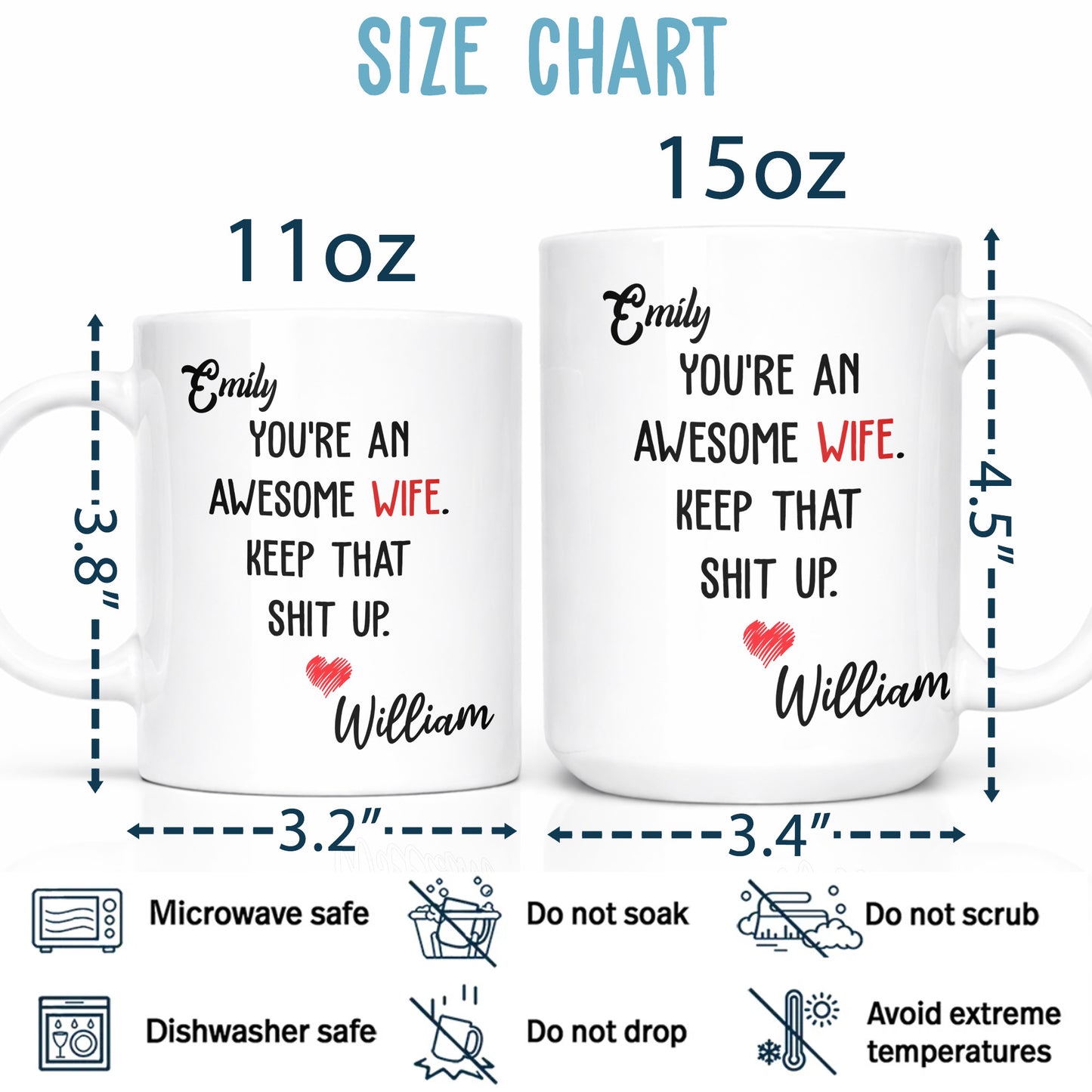 You’re An Awesome Wife - Personalized White Mug - INK_0051