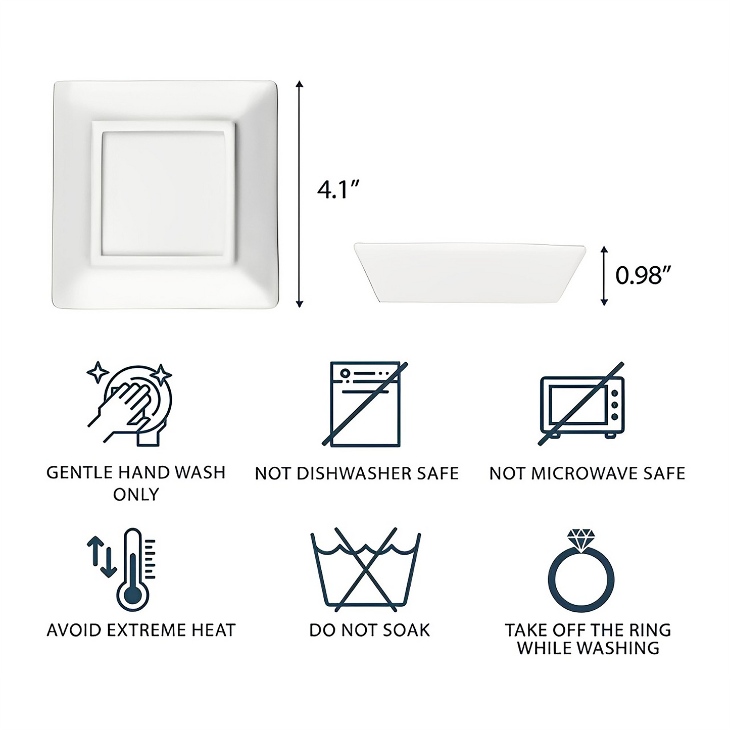 Custom Birth Flower With Name - Personalized Jewelry Dish - INK_0100