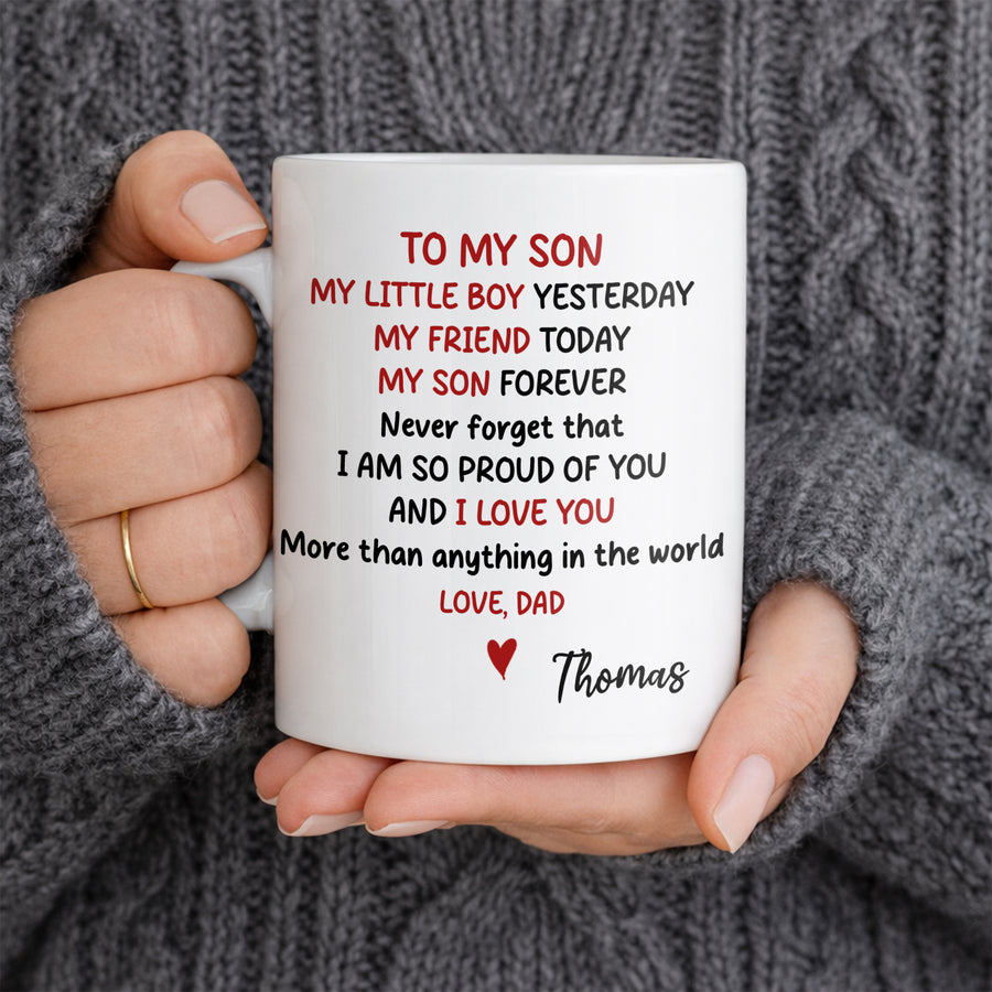 To My Son – Personalized Custom Name Mug - Personalized White Mug - MUG_SON1 - MK 1 Y
