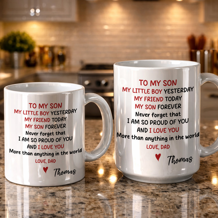 To My Son – Personalized Custom Name Mug - Personalized White Mug - MUG_SON1 - MK 4 y