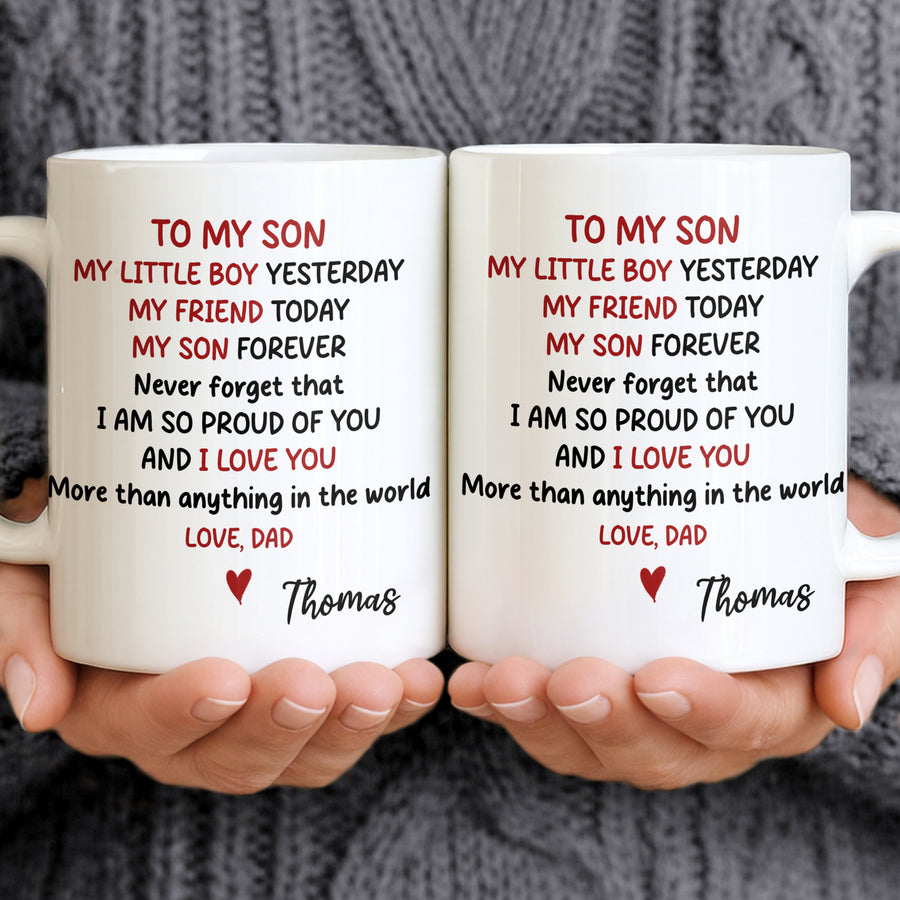 To My Son – Personalized Custom Name Mug - Personalized White Mug - MUG_SON1 - MK 5 y