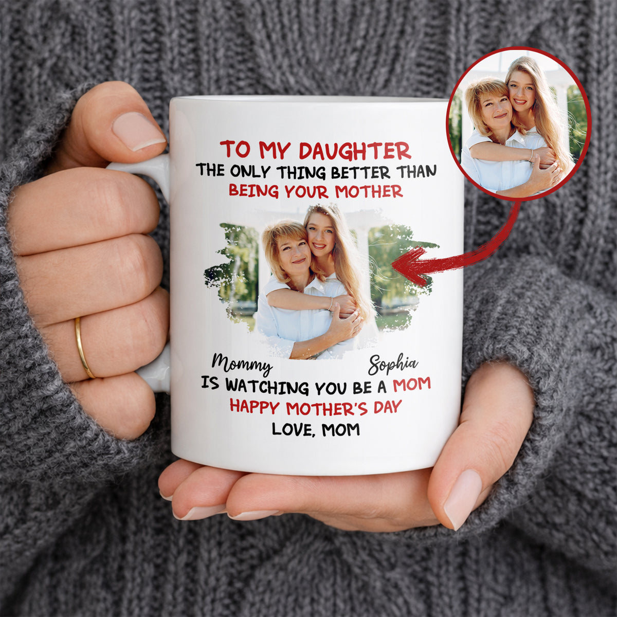 Is Watching You Be A Mom - Personalized White Mug-mug_mom1