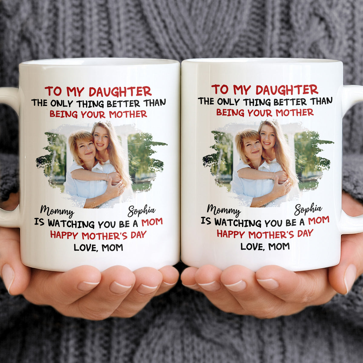 Is Watching You Be A Mom - Personalized White Mug-mug_mom1