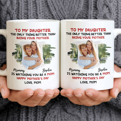 Is Watching You Be A Mom - Personalized White Mug-mug_mom1