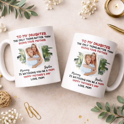 Is Watching You Be A Mom - Personalized White Mug-mug_mom1