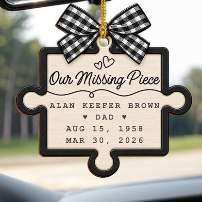 Always Our Missing Piece - Custom Wood Ornament - CWO_MEM1