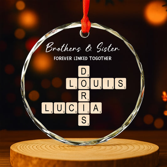 Our Family Roots Hold Us Together - Custom Personalized Glass Ornament - INK_6