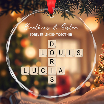 Our Family Roots Hold Us Together - Custom Personalized Glass Ornament - INK_6