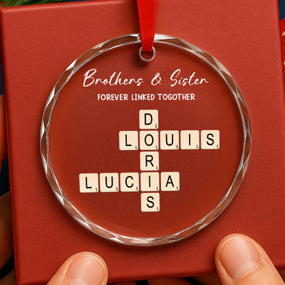 Our Family Roots Hold Us Together - Custom Personalized Glass Ornament - INK_6