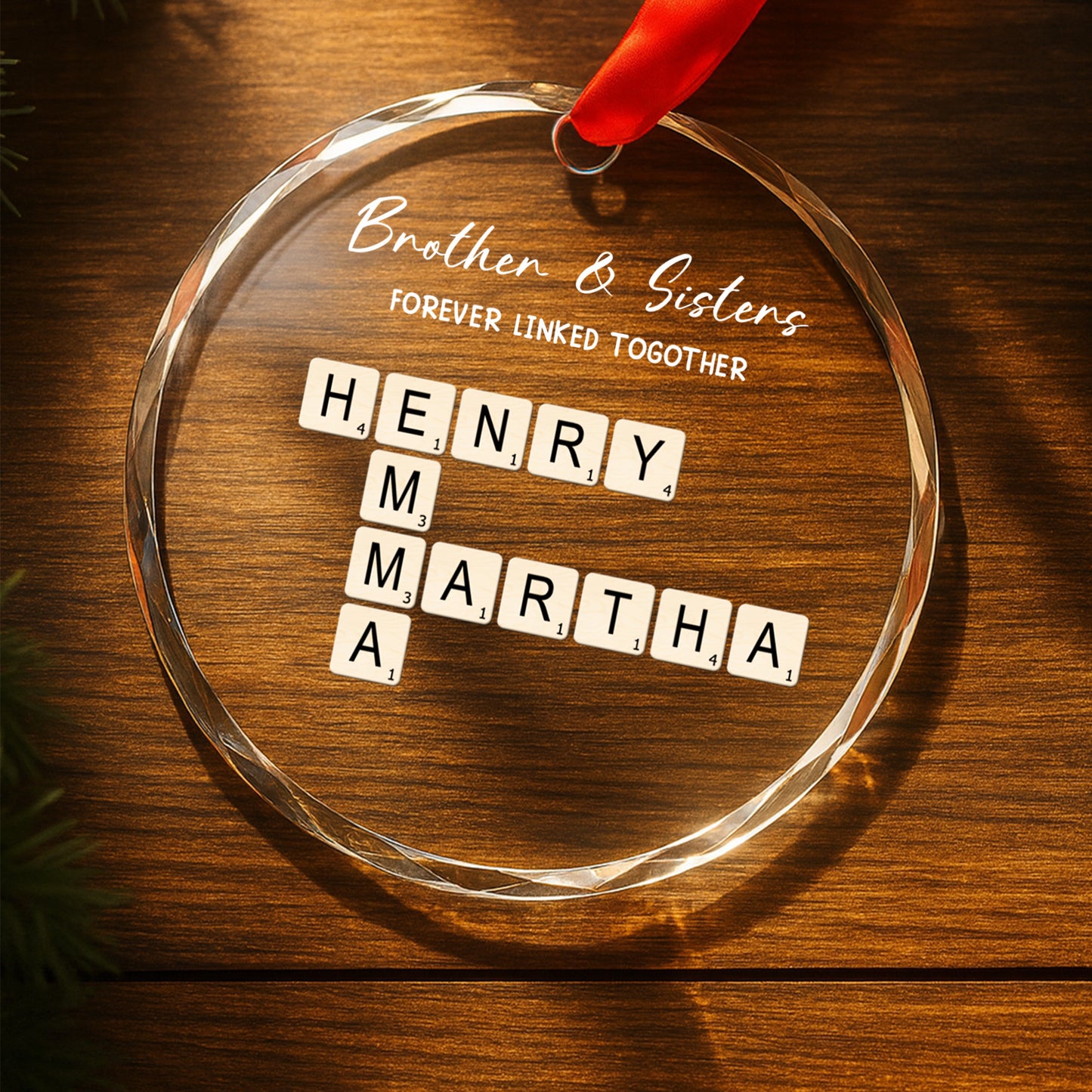 Our Family Roots Hold Us Together - Custom Personalized Glass Ornament - INK_6