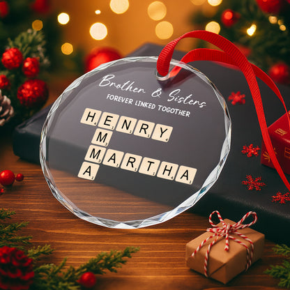 Our Family Roots Hold Us Together - Custom Personalized Glass Ornament - INK_6