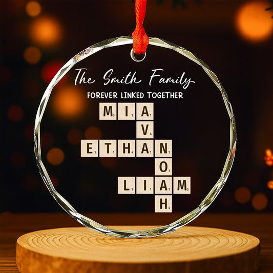 Bound by Love Rooted as One - Custom Personalized Glass Ornament - INK_7