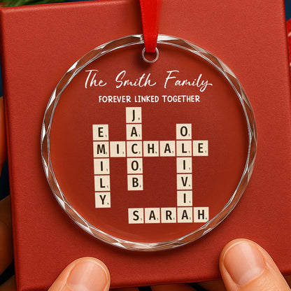 Bound by Love Rooted as One - Custom Personalized Glass Ornament - INK_7