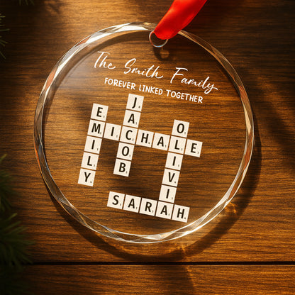 Bound by Love Rooted as One - Custom Personalized Glass Ornament - INK_7