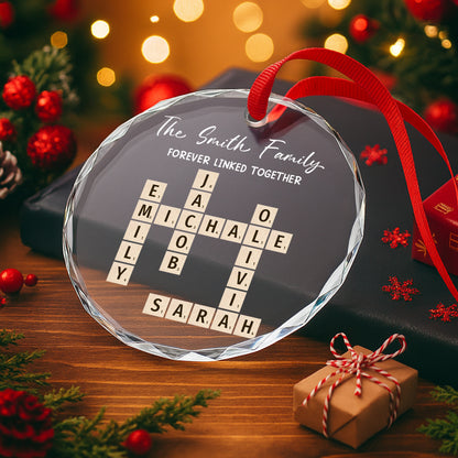 Bound by Love Rooted as One - Custom Personalized Glass Ornament - INK_7