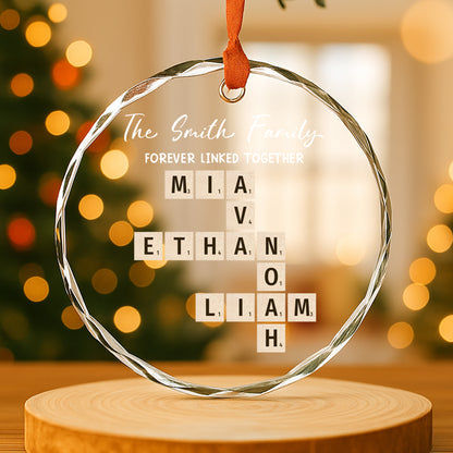 Bound by Love Rooted as One - Custom Personalized Glass Ornament - INK_7